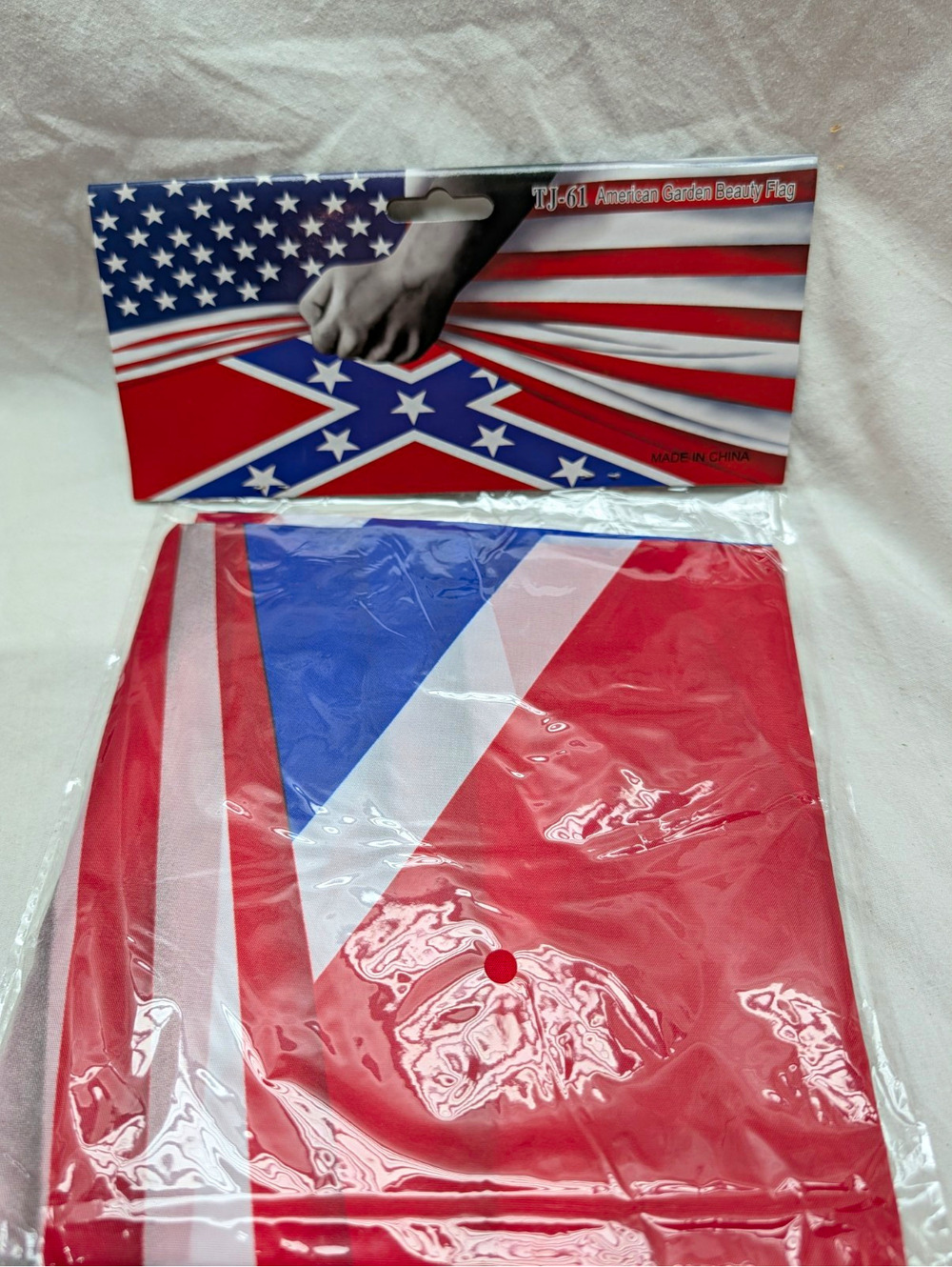3ft x 5ft flag with rebel logo and American flag